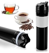 SHANGSKY Coffee Press Portable Coffee Maker, Travel Coffee Mugs Single Serve Cup 300 ML, Hot and ...