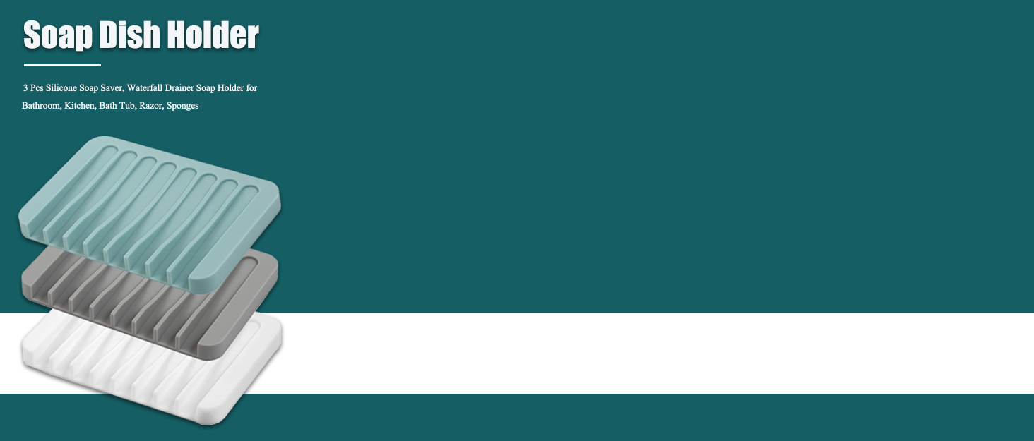 Self Draining Soap Dishes Holder Saver, Waterfall Drainer Soap Holder for Bathroom, Extend Soap Life