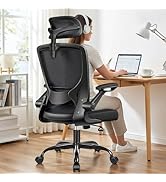 BESTFAIR Office Chair Ergonomic Desk Chair, Breathable Mesh Office Chairs with Adjustable Lumbar ...