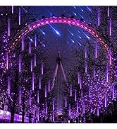 Rain Drop Lights, Aukora LED Meteor Shower Lights 12 inch 8 Tubes, Icicle Snow Falling Lights for...