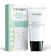 Sensitive Skin Hair Removal Cream - Painless Bikini Hair Removal for Women Men, Sensitive Formula...