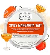 Spicy Margarita Salt Garnishing Infused with Habanero – Unrefined, Natural Cocktail Garnishing fo...