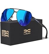 LUENX Aviator Sunglasses for Men Polarized Pilot Shades UV400 Sun Glasses with Accessories