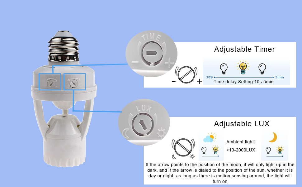 motion sensor light socket