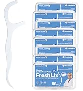 FRESHLIX Dental Floss Picks 400 Count Tooth Picks Flossers Gen 3 Toothpicks Sticks to Remove Plaq...