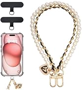 TiMOVO Beaded Pearls Phone Wrist Strap,Detachable Cellphone Lanyard with Tether Tab,Hands-Free Wr...