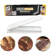 PEOUWNES White Kebab Maker Press, Manual Kabob Mould, Kabob Maker Barbecue Skewers Form Your Koft...