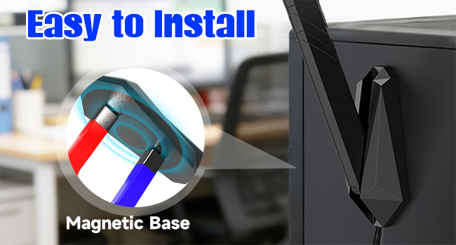 wifi 6e antenna with magnetic base mount