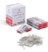 PAPERPAL Jumbo Paper Clips Nonskid, 1000 Large Paper Clips (10 Boxes of 100 Each), Bulk Paperclip...