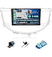 [2G+64G]Android 15 Car Stereo for Hyundai Genesis Sedan 2009 2010 2011 2012 2013 2014 with Carpla...