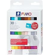 Staedtler FIMO Soft Polymer Clay - Oven Bake Clay for Jewelry, Sculpting, Crafting, 30 Pieces, As...