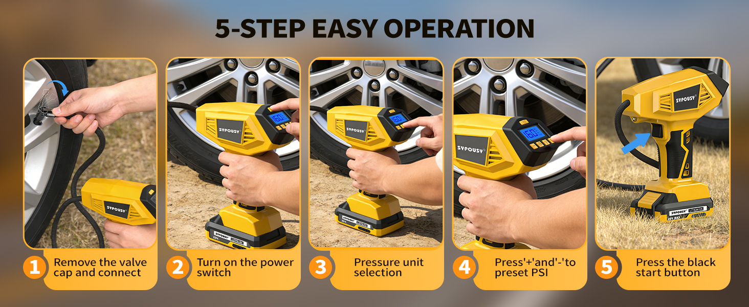 tire inflator air pump