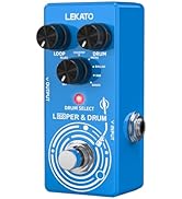 LEKATO Looper Guitar Pedal Drum Machine, 2 in 1 Drum Looper Pedal, 6 Min Loop Time, 8 Drum Groove...