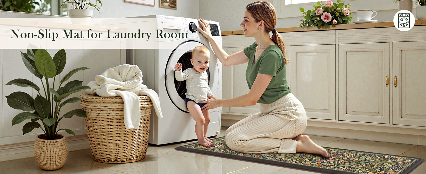 Vintage Spring Floral Kitchen Mats