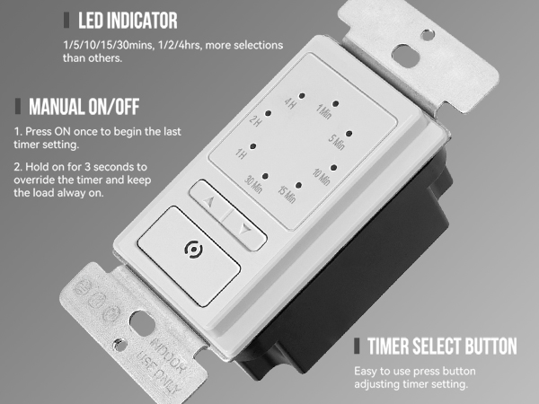 in wall timer switch for lights