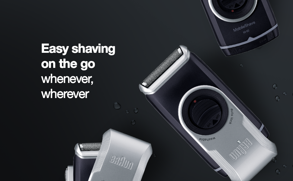 With the compact Braun Mobile Shave M90 shaving is easy whenever, wherever you go