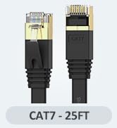 Cat 7 Ethernet Cable 25 ft High Speed 10Gbps 600MHz, Shielded Ethernet Cord, LAN Cable with RJ45,...