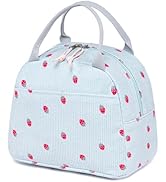 Bluboon Lunch Bag for Women Men Cute Corduroy Lunch Tote Bags Reusable Insulated Lunch Box Large ...