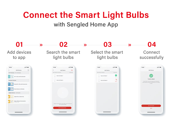 Fast Connect the smart LIGHT bulbs