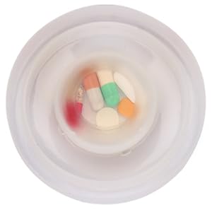 Open Lid Round Pill Box Organizer Pocket Small case Holder Daily containers. Medicine Holder