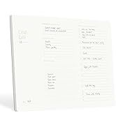 Pinesman - One Day, Elegant Daily Planner Pad, Gold Foiled, Minimalist Productivity Planner, Time...