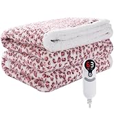 Electric Heated Blanket Full Size 72×84, 10H Auto Off &amp; 6 Heating Settings Fluffy Ultra Soft Warm...