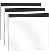 AILZFEI 3 Pack Legal Pads 11 x 9.5 College Ruled White Paper Note Pad Narrow Ruled 30 Sheets Note...