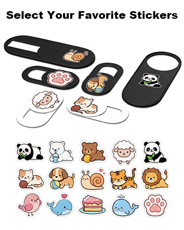 Select Your Favorite Stickers camera cover slide