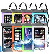 Famoby Up to 8.3" 8 Pack Multicolor Universal Waterproof Phone Pouch, Large Phone Waterproof Case...