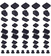 50 Pcs 7 Types USB Port Cover, Silicone USB C Port Dust Plugs Cap Cover for USB A Female/Male, US...