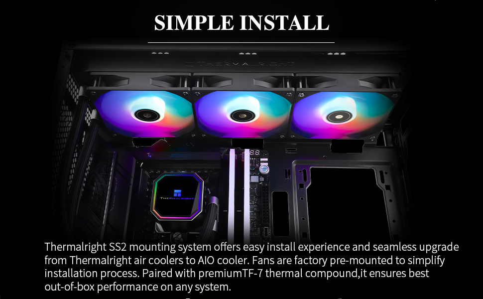 FP360 BLACK ARGB CPU AIO Cooler