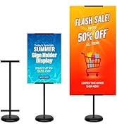 VAIIGO Poster Stand &amp; Sign Holder, Single-Sided Floor Poster Board Stand with Easel Holder, 58" A...