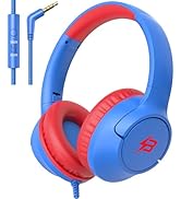 Kids Headphones with Cord for School, 85/94dB Volume Limit, Wired Headphones Over Ear for Kids Bo...