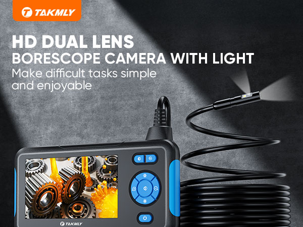 Borescope camera with light