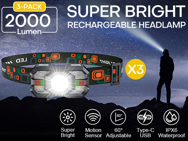 head lamps led rechargeable