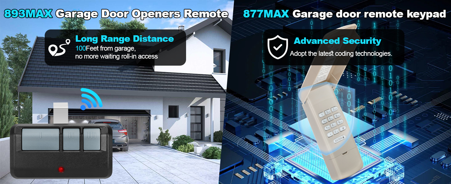 Universal Garage Door Opener Keypad Remote