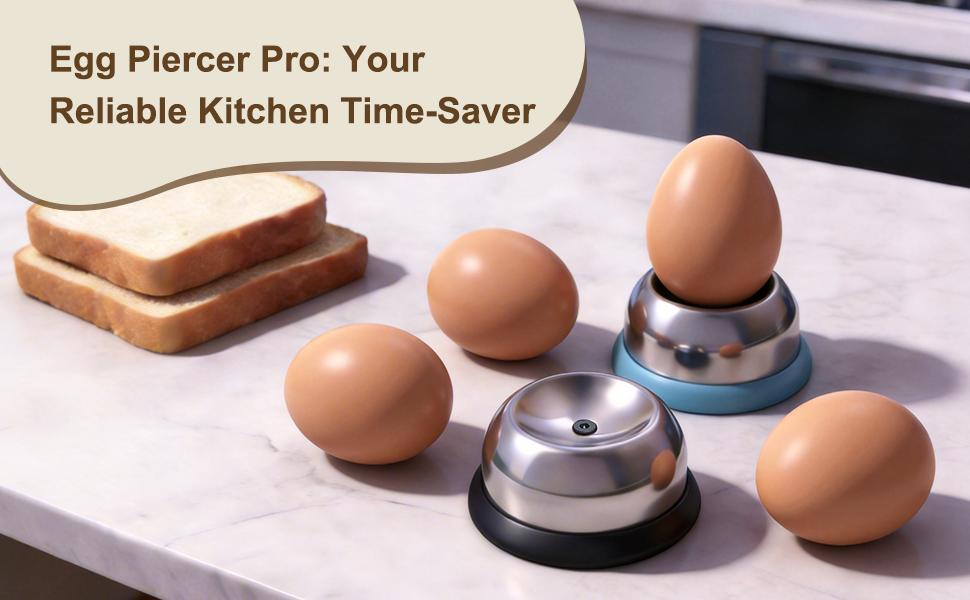 2Pcs Stainless Steel Egg Piercer Tool for Hard Boiled Eggs