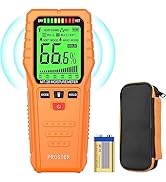 Proster Pinless Wood Moisture Meter, Non-Destructive Moisture Detector Moisture Tester Detect up ...