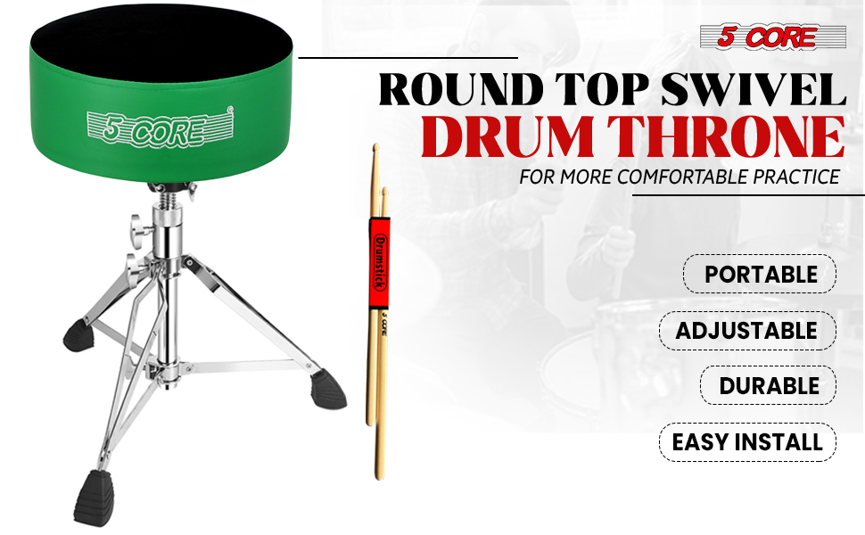 Drum Chair,Height Adjustable Heavy Duty Upgraded Drum Stool