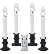 612 Vermont Ultra-Bright LED Window Candles with Timer, Remote Control, Twinkle/Steady LED Light,...