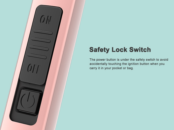 Safety lock switch candle lighter
