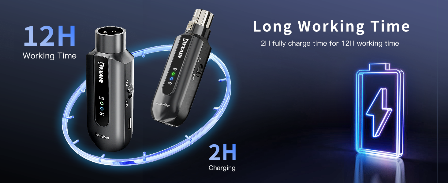 Wireless microphone adapter with strong battery