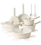 SENSARTE Ceramic Nonstick Pots and Pans Set 17pcs, Healthy Induction Cookware Set, Nontoxic Kitch...