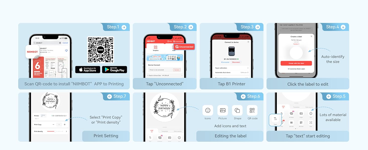 how to print the first label