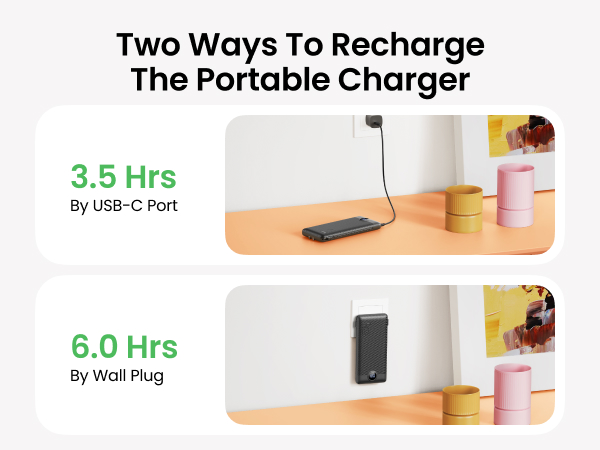 Two Ways to Recharge the Power Bank-Black