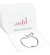 10 Pack Double-Sided Dry Erase Graph Boards, XY Axis Grid &amp; Blank Side, Thick Cardboard Reusable ...