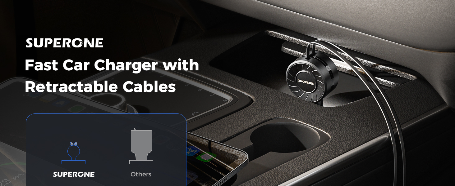 SUPERONE Retractable Car Charger
