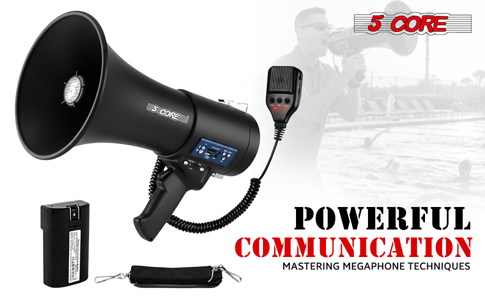 bullhorn loud horn rechargeable siren portable cheer mega phone speaker