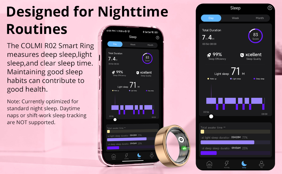 COLMI R02 Smart Ring Sleep Monitoring