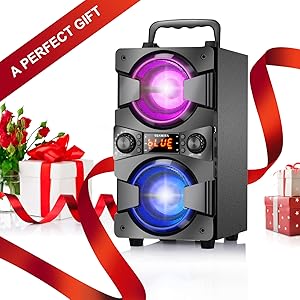 bluetooth_speakers_portable_wireless_with_radio_lights_subwoofer_outdoor_home_party_karaoke_machine